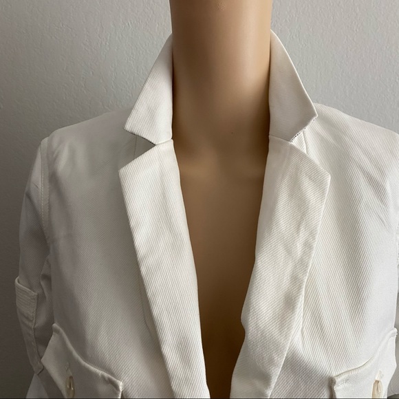 Anthropologie military style white jacket size 6 - Picture 12 of 17